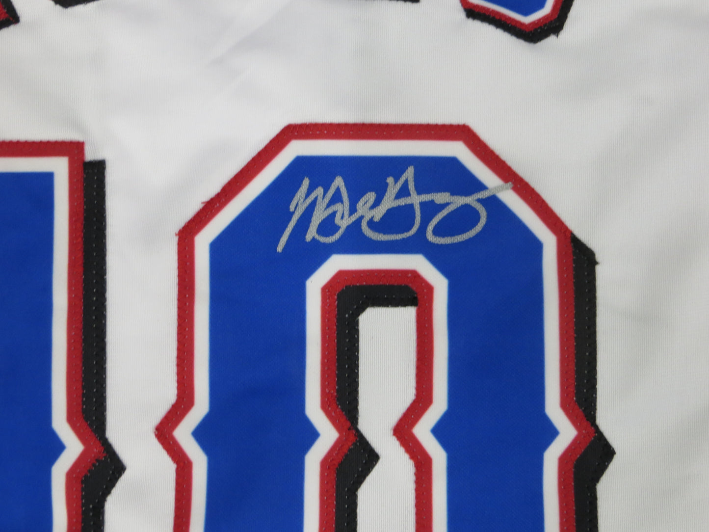 MICHAEL YOUNG TEXAS RANGERS SIGNED WHITE JERSEY size 2XL BAS COA