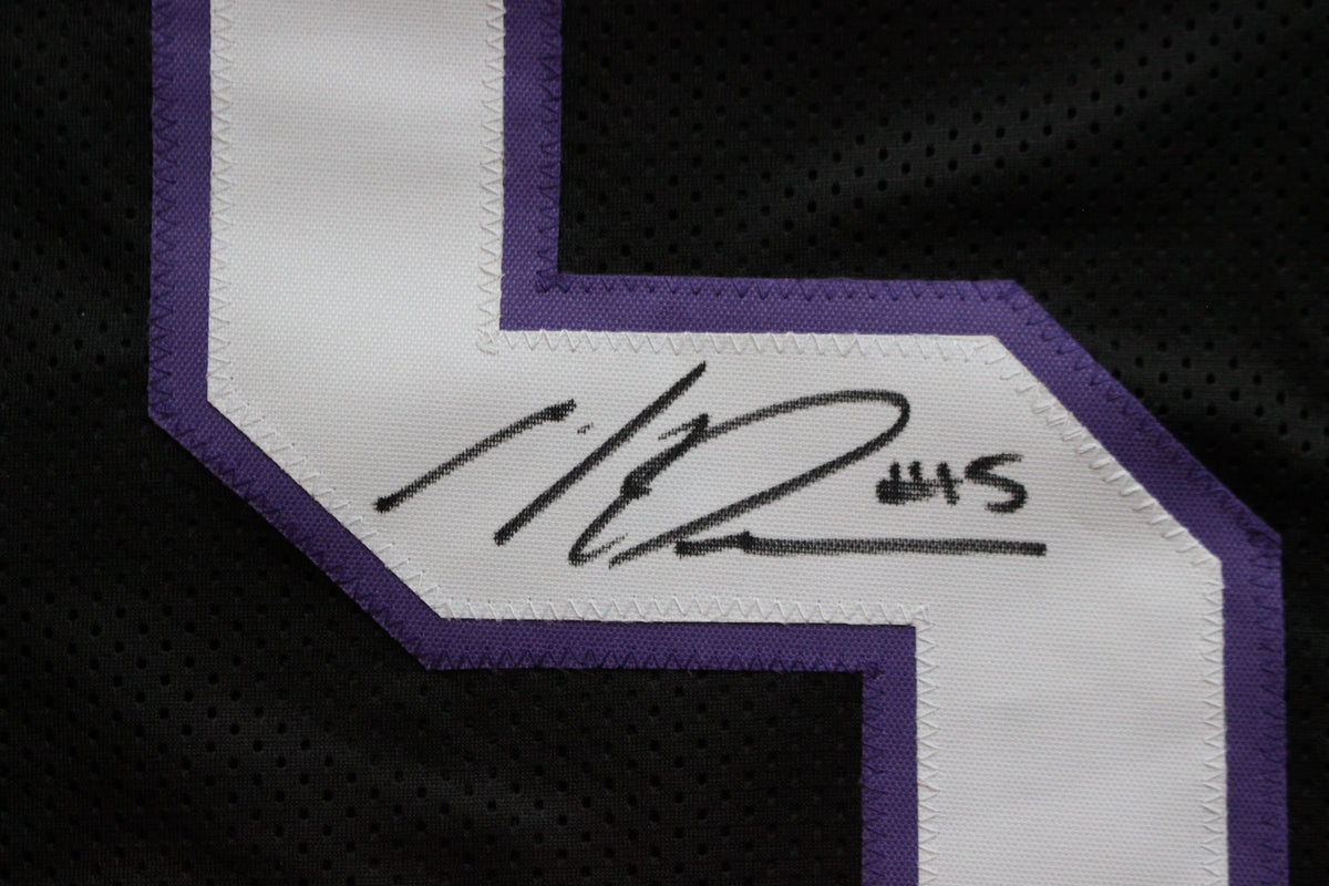 MAX DUGGAN TCU HORNED FROGS SIGNED Black JERSEY BAS