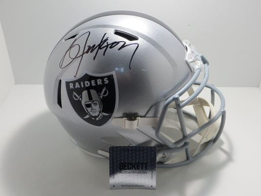 BO JACKSON SIGNED LA OAKLAND RAIDERS Riddell FULL SIZE HELMET KC Royals BAS