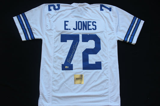 ED TOO TALL JONES DALLAS COWBOYS SIGNED HOME JERSEY BAS COA