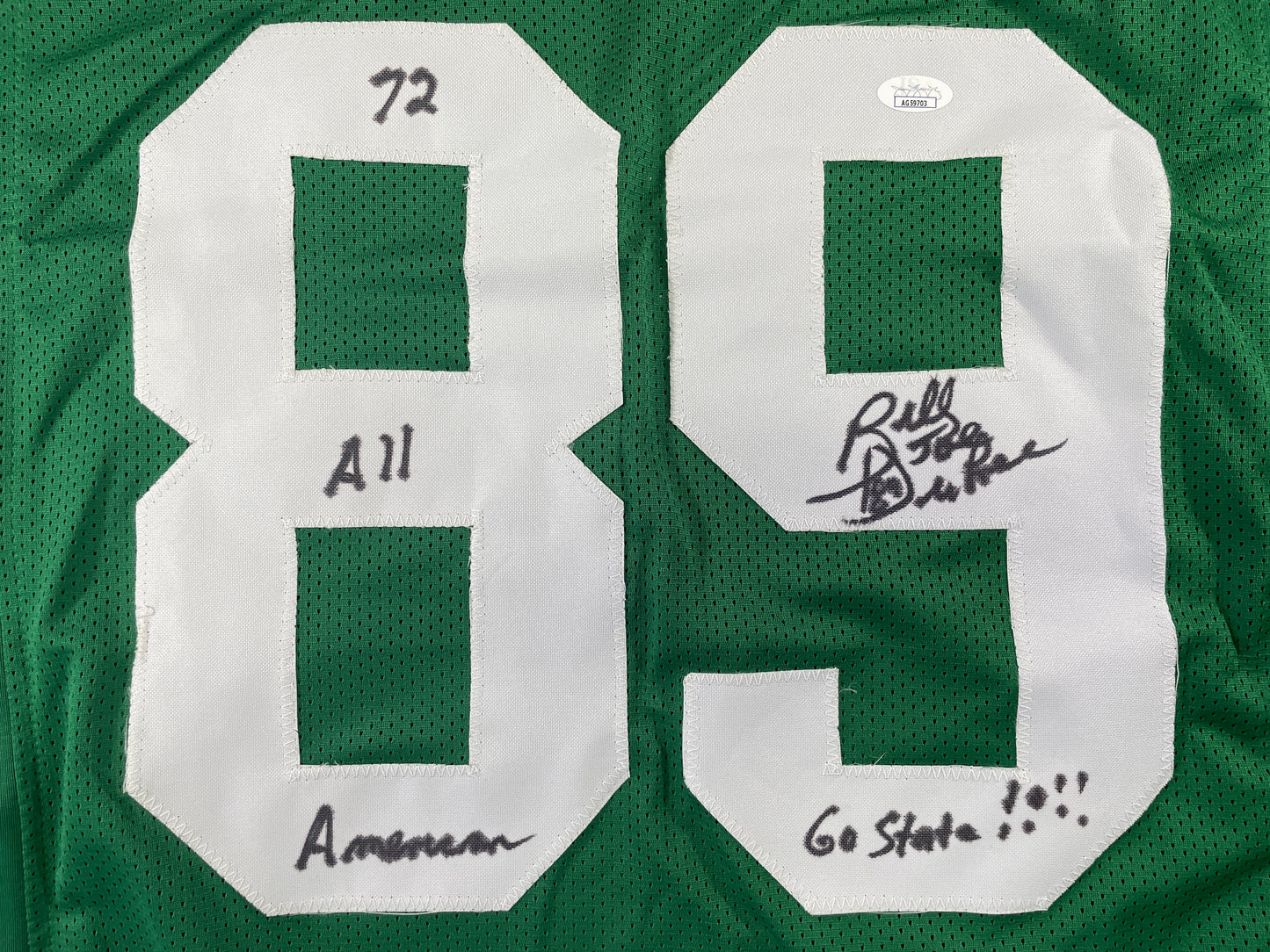 BILLY JOE DUPREE MICHIGAN STATE SPARTANS SIGNED JERSEY w/INSCs XL JSA COA