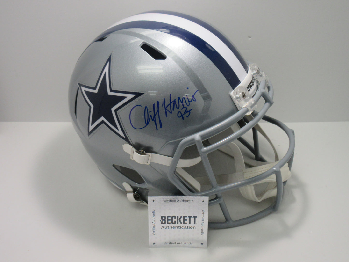 CLIFF HARRIS DALLAS COWBOYS SIGNED Riddell FULL SIZE Helmet BAS COA