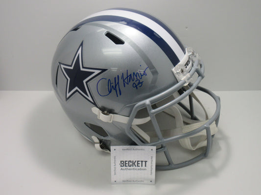 CLIFF HARRIS DALLAS COWBOYS SIGNED Riddell FULL SIZE Helmet BAS COA