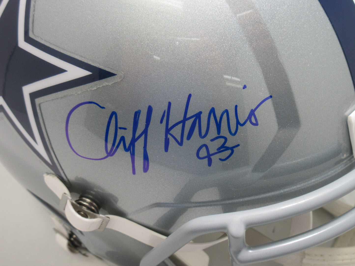 CLIFF HARRIS DALLAS COWBOYS SIGNED Riddell FULL SIZE Helmet BAS COA
