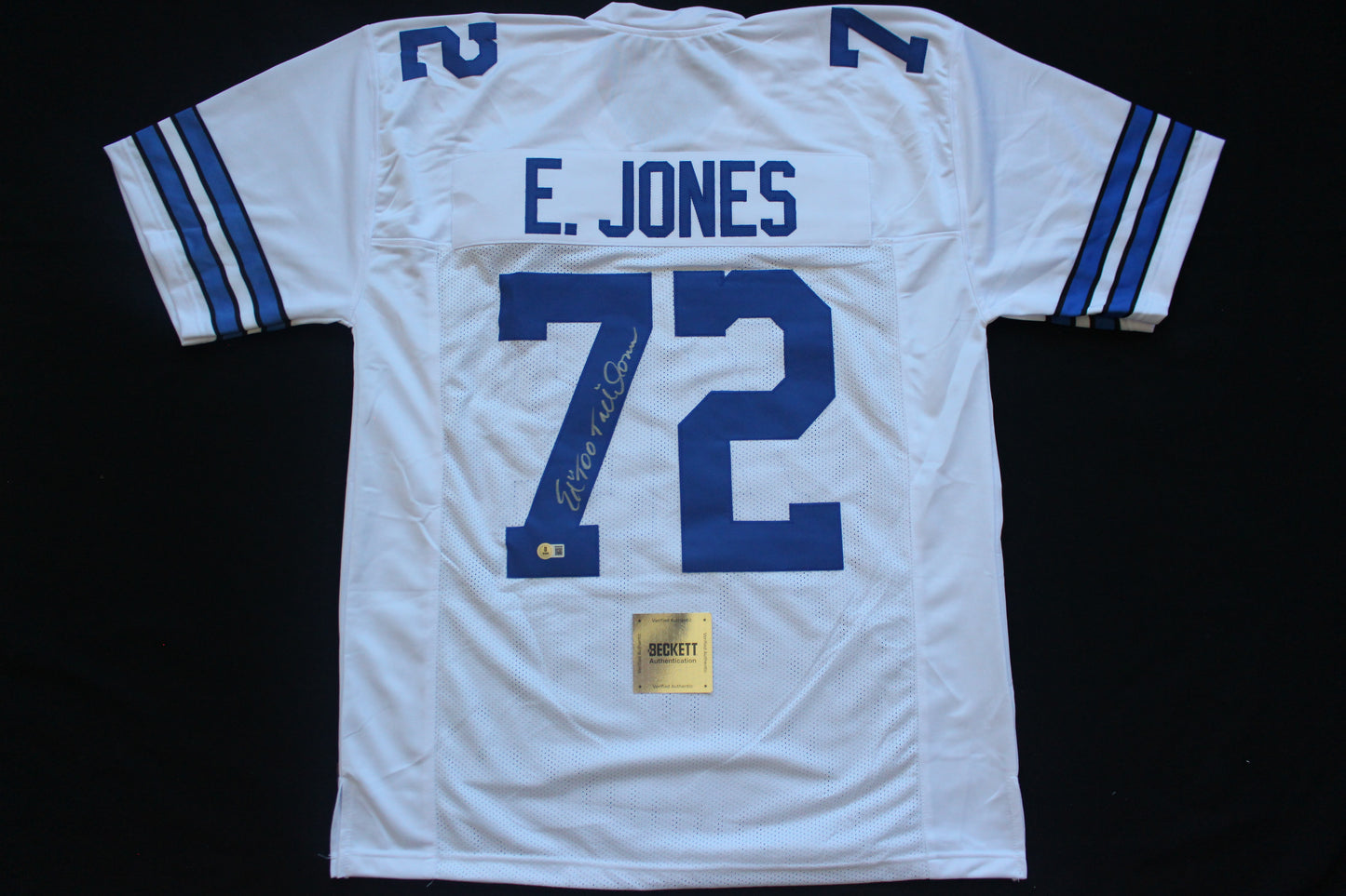 ED TOO TALL JONES DALLAS COWBOYS SIGNED HOME JERSEY BAS COA