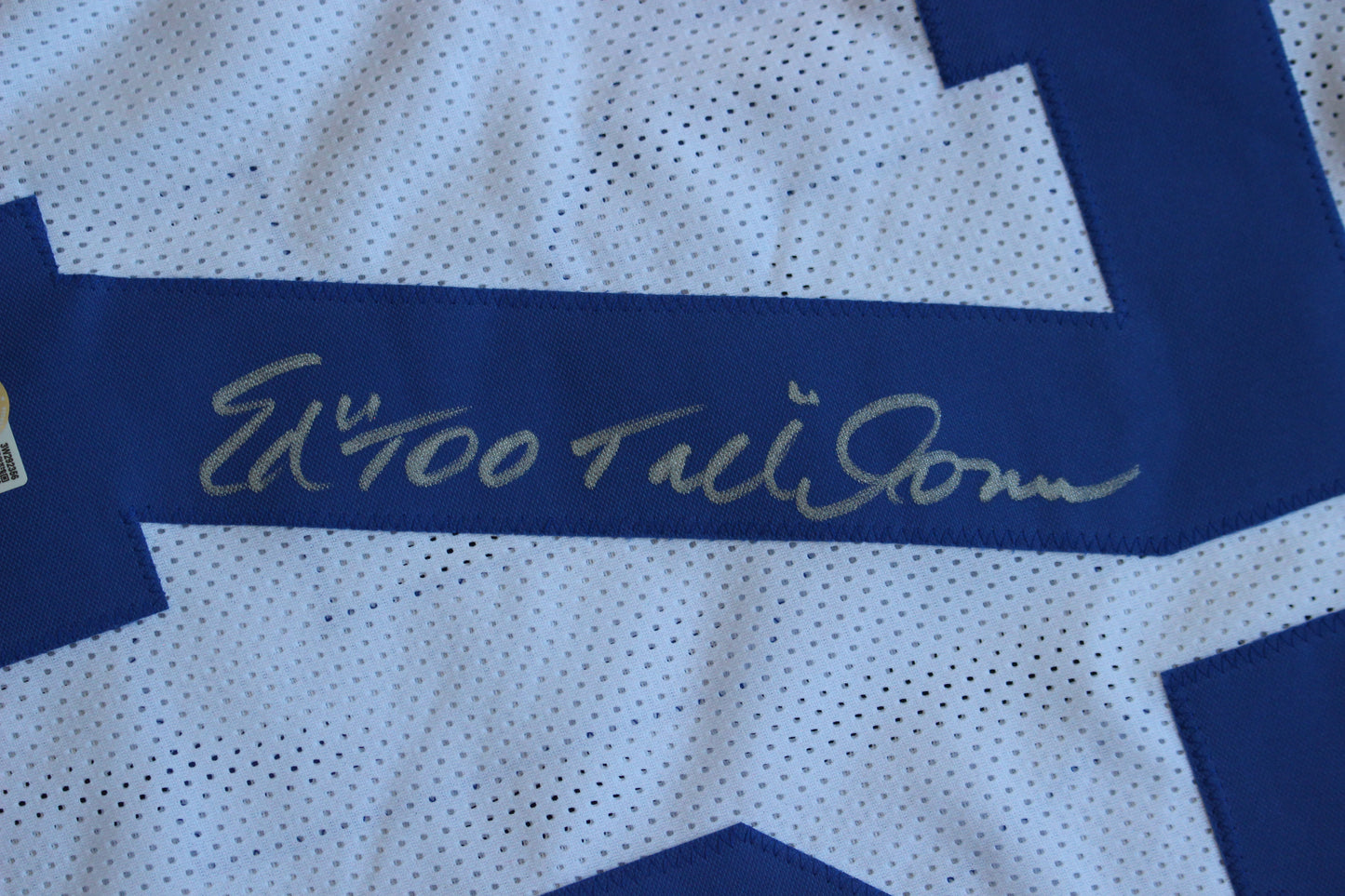 ED TOO TALL JONES DALLAS COWBOYS SIGNED HOME JERSEY BAS COA