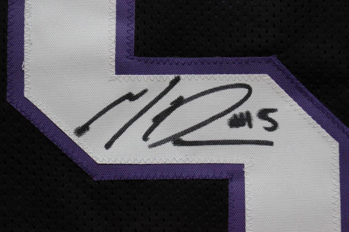 MAX DUGGAN TCU HORNED FROGS SIGNED Black JERSEY BAS