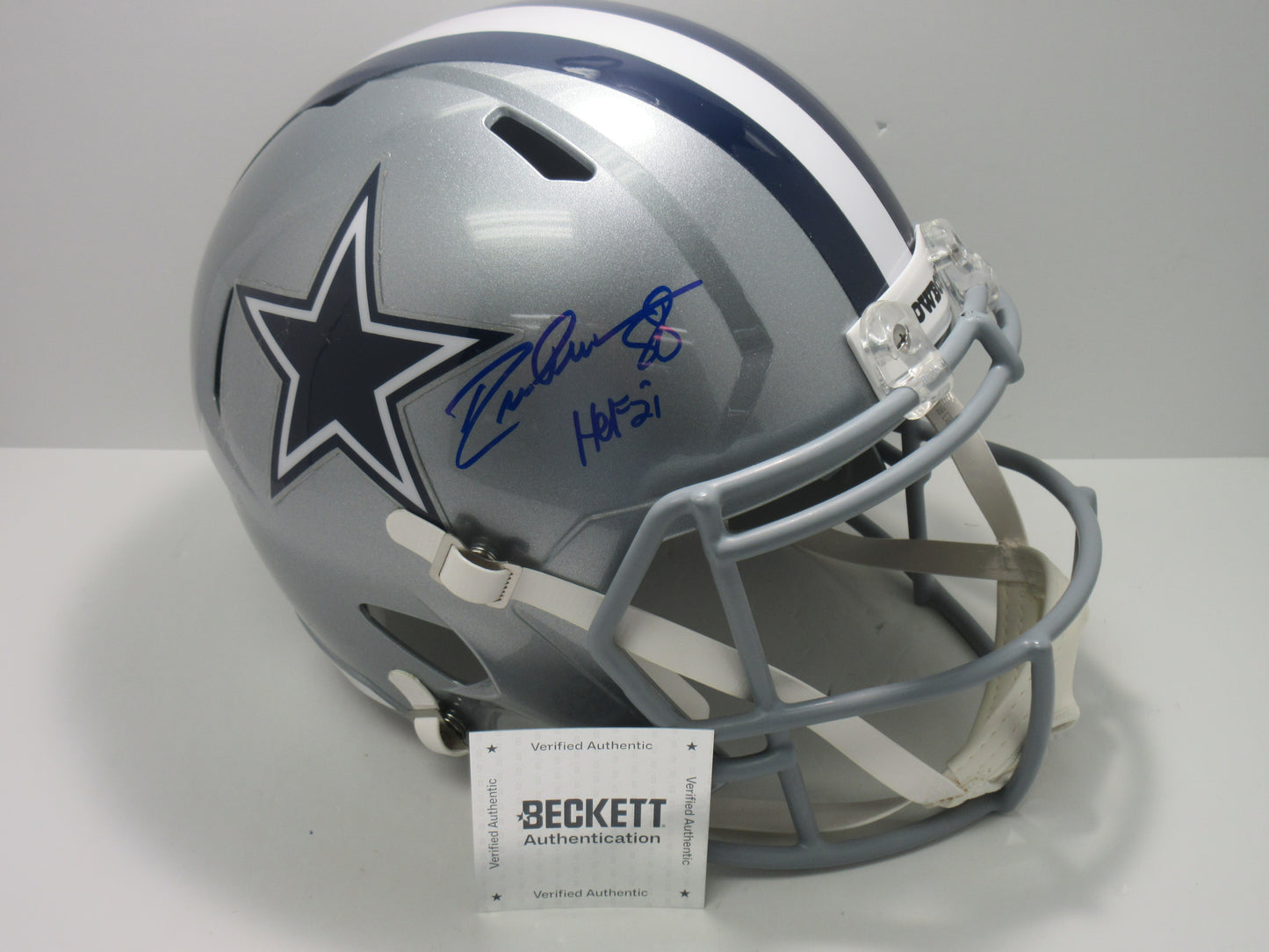 DREW PEARSON DALLAS COWBOYS SIGNED Riddell FULL SIZE Helmet w/HOF BAS COA