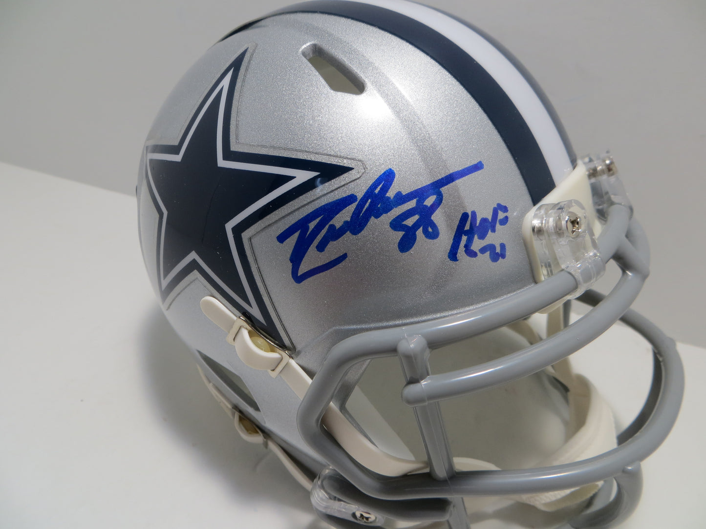 DREW PEARSON DALLAS COWBOYS SIGNED Riddell MINI HELMET w/HOF 21 BAS COA