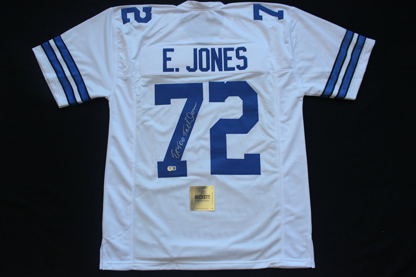 ED TOO TALL JONES DALLAS COWBOYS SIGNED HOME JERSEY BAS COA