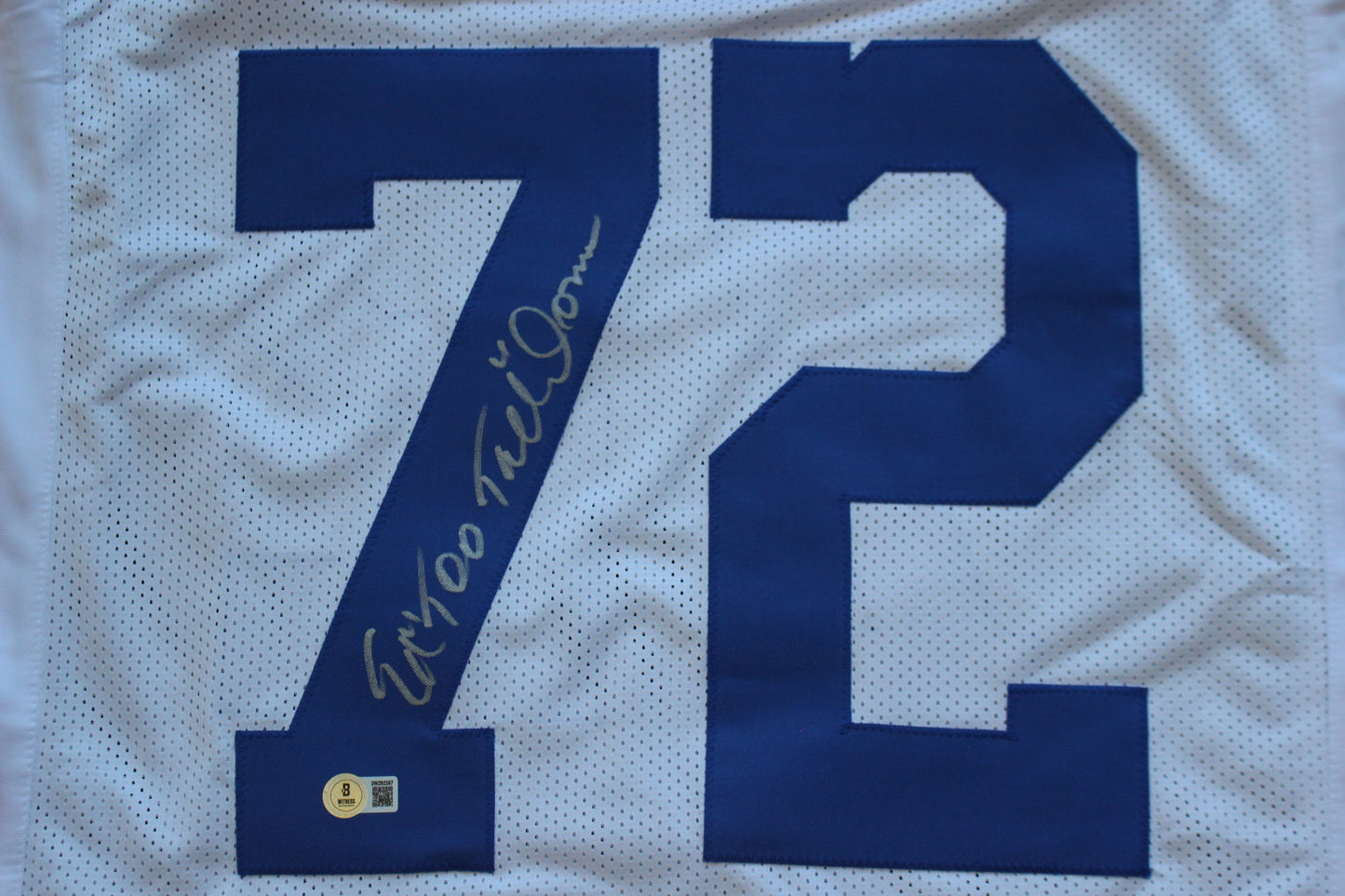ED TOO TALL JONES DALLAS COWBOYS SIGNED HOME JERSEY BAS COA
