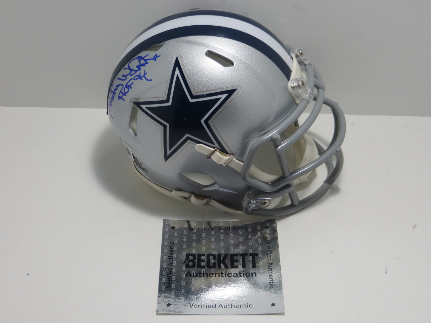 RANDY WHITE DALLAS COWBOYS SIGNED Riddell MINI HELMET BAS COA