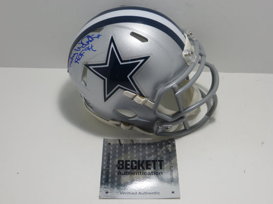 RANDY WHITE DALLAS COWBOYS SIGNED Riddell MINI HELMET BAS COA
