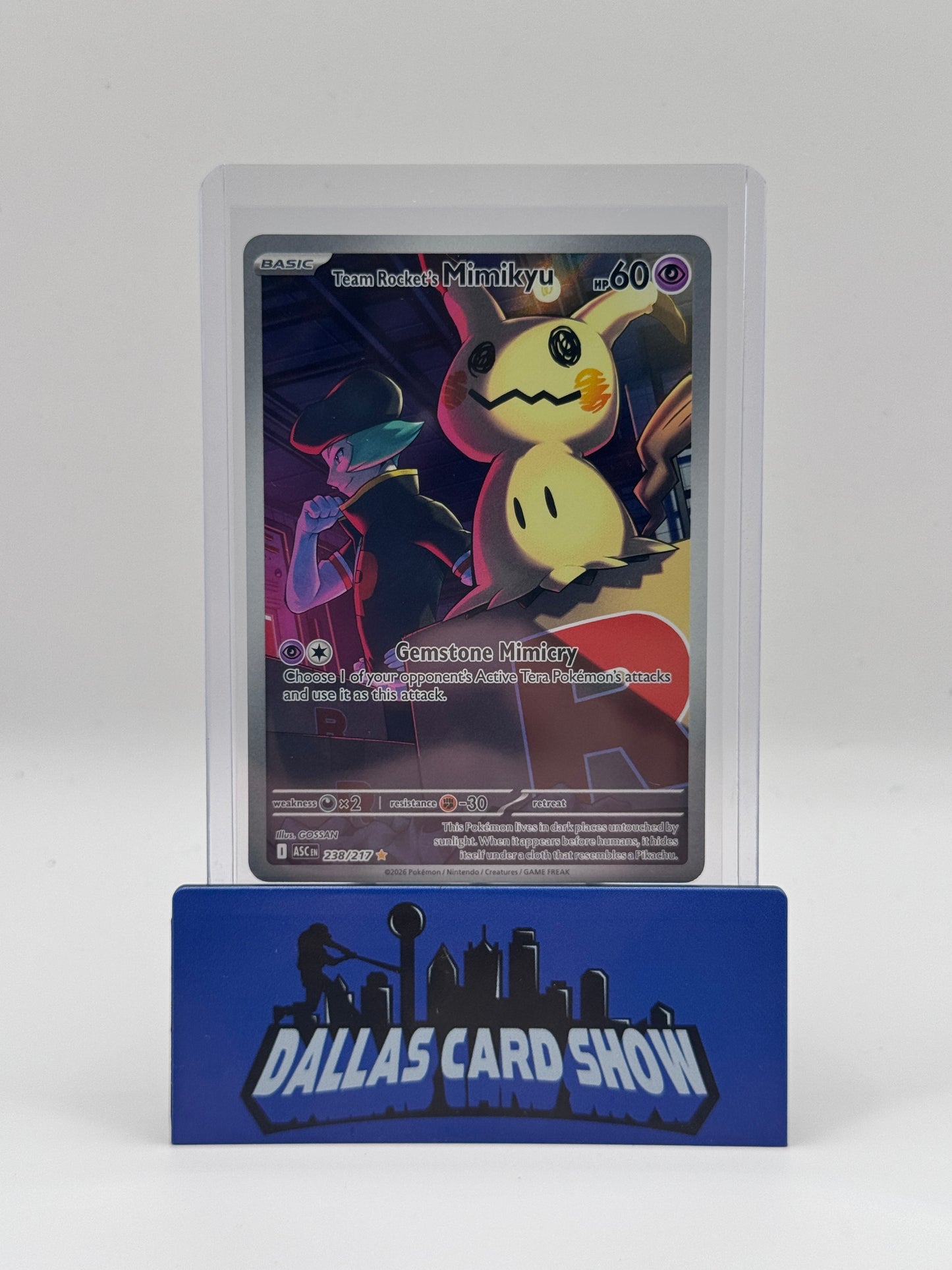 2026 Pokemon - Team Rocket's Mimikyu (Illustration Rare) - 238/217 Ascended Heroes NM