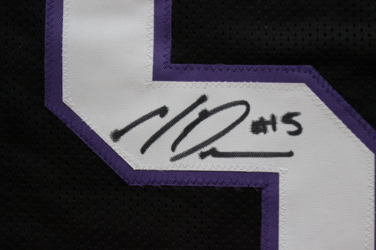 MAX DUGGAN TCU HORNED FROGS SIGNED Black JERSEY BAS