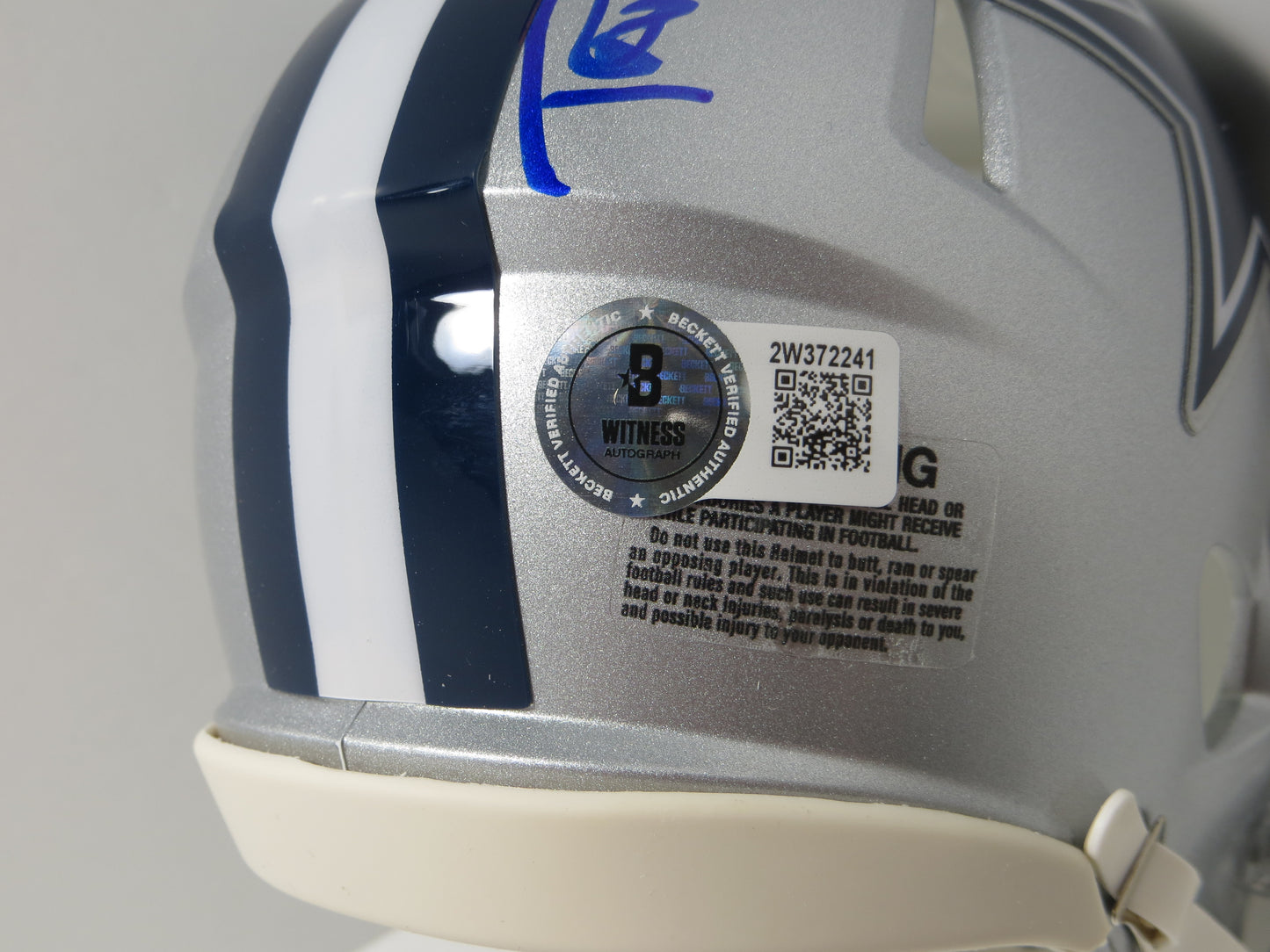 RANDY WHITE DALLAS COWBOYS SIGNED Riddell MINI HELMET BAS COA