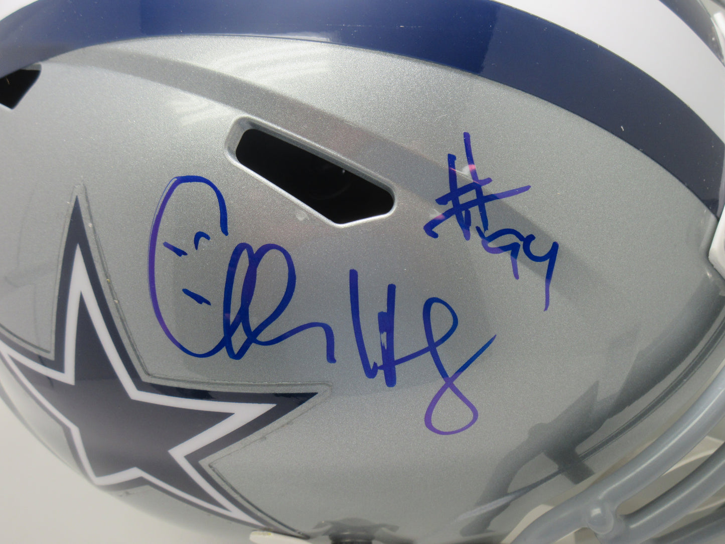 CHARLES HALEY DALLAS COWBOYS SIGNED Riddell FULL SIZE Helmet 49ers BAS COA