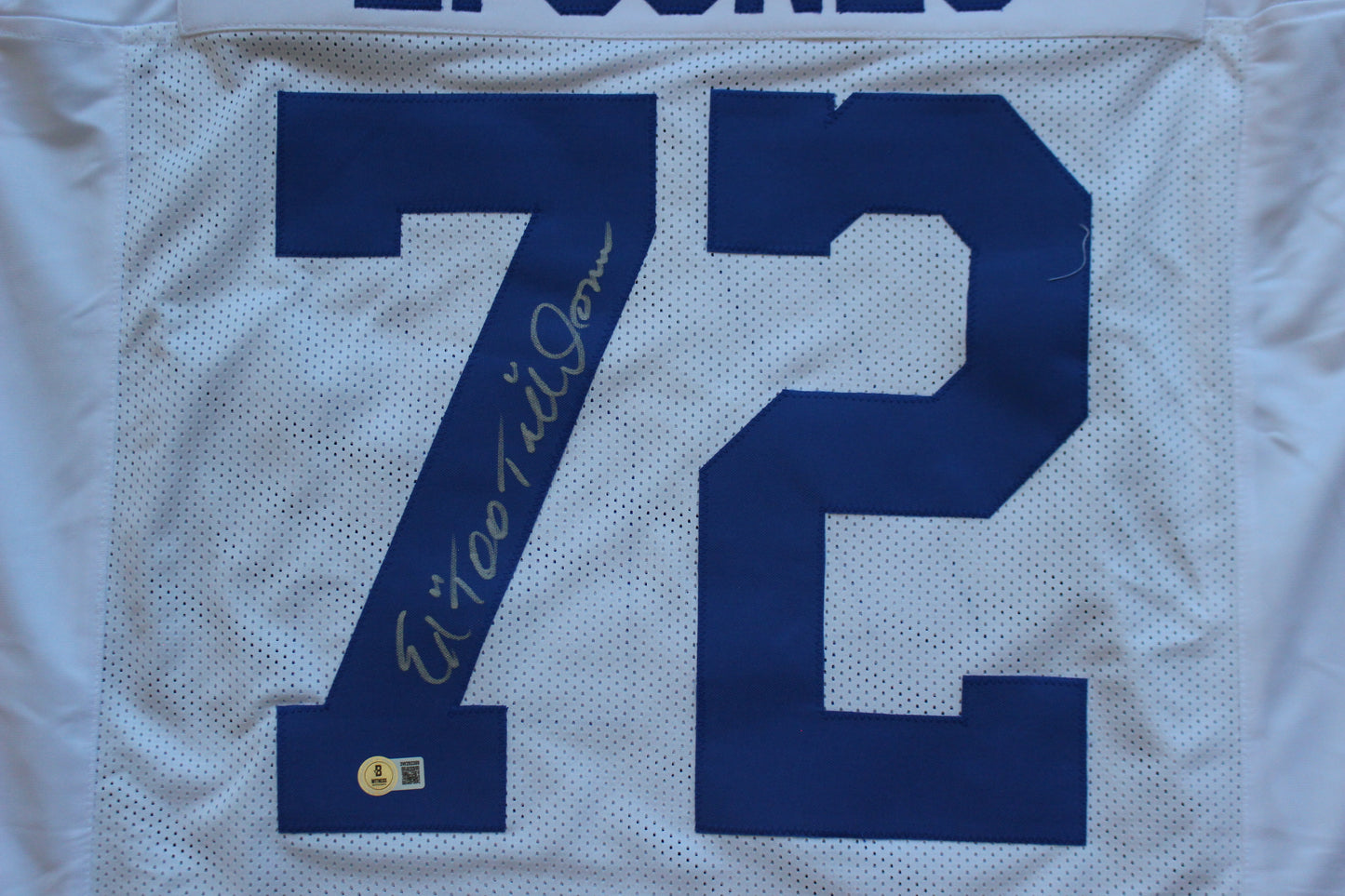 ED TOO TALL JONES DALLAS COWBOYS SIGNED HOME JERSEY BAS COA