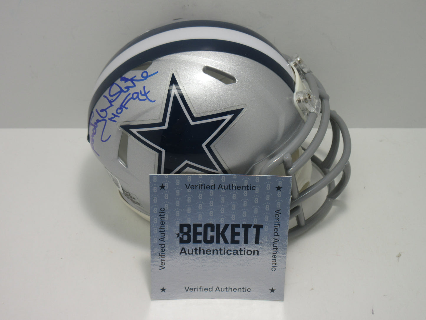 RANDY WHITE DALLAS COWBOYS SIGNED Riddell MINI HELMET BAS COA