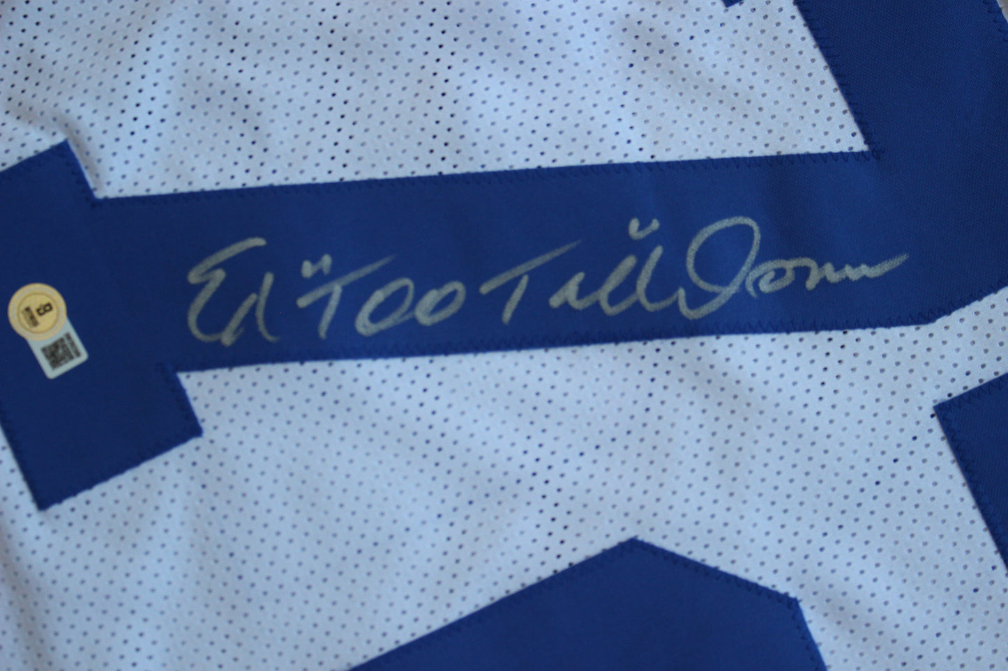 ED TOO TALL JONES DALLAS COWBOYS SIGNED HOME JERSEY BAS COA