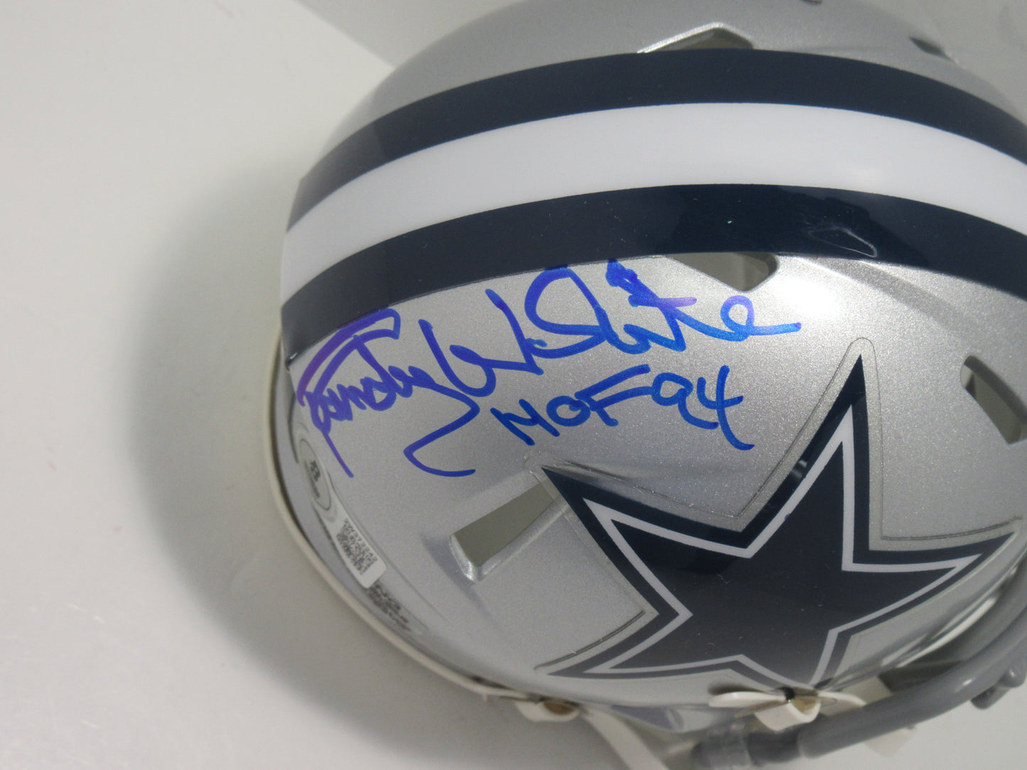 RANDY WHITE DALLAS COWBOYS SIGNED Riddell MINI HELMET BAS COA