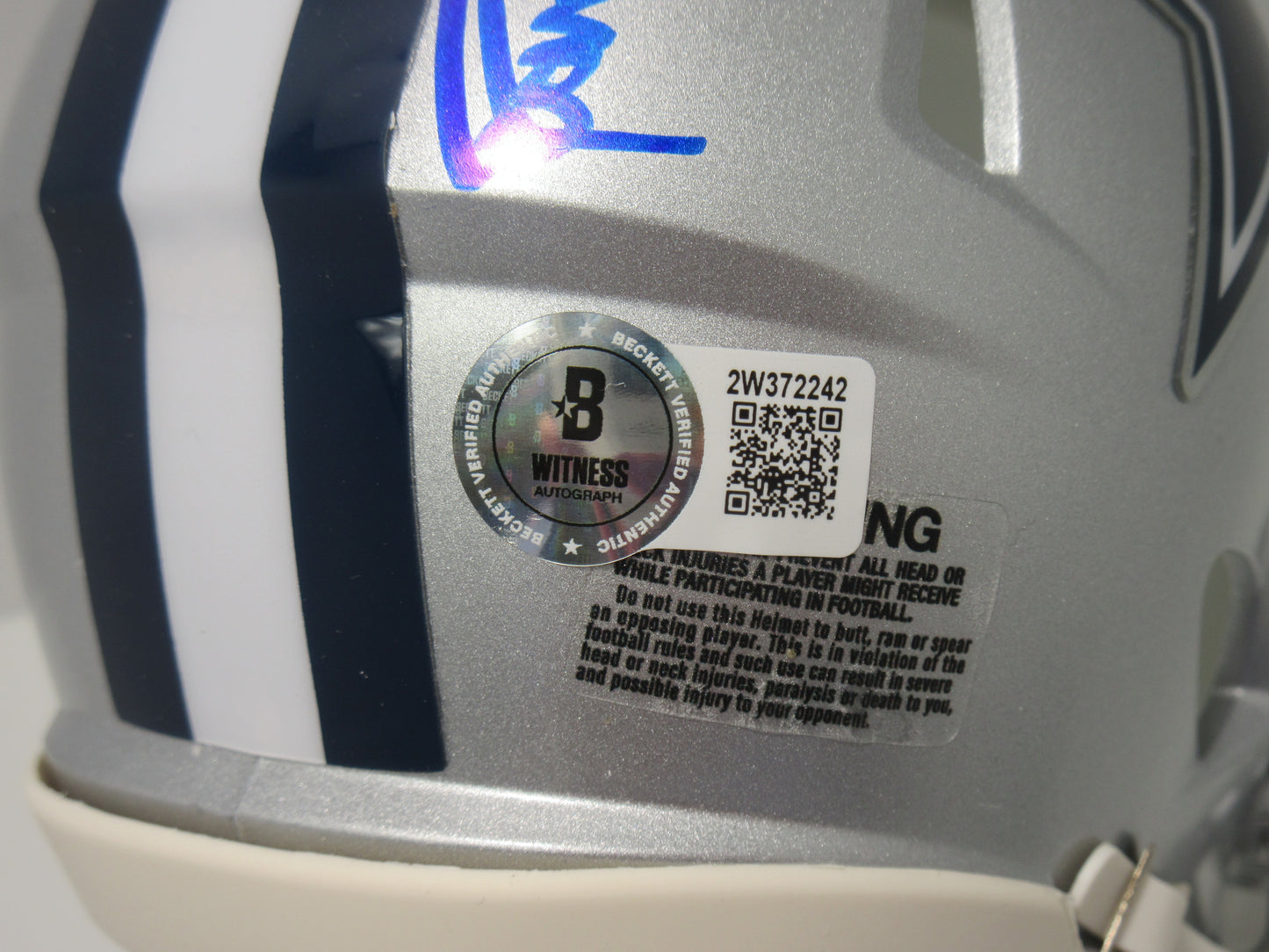 RANDY WHITE DALLAS COWBOYS SIGNED Riddell MINI HELMET BAS COA