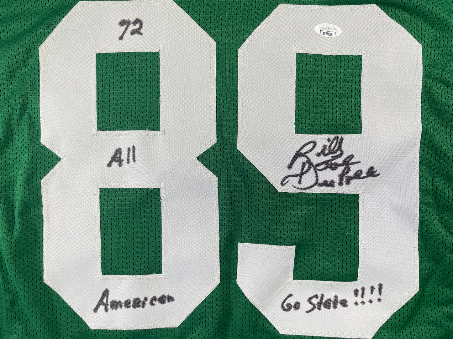 BILLY JOE DUPREE MICHIGAN STATE SPARTANS SIGNED JERSEY w/INSCs XL JSA COA