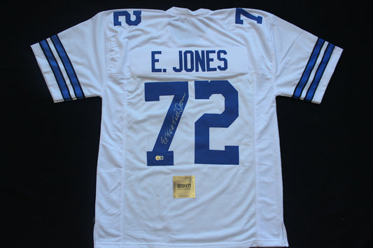ED TOO TALL JONES DALLAS COWBOYS SIGNED HOME JERSEY BAS COA