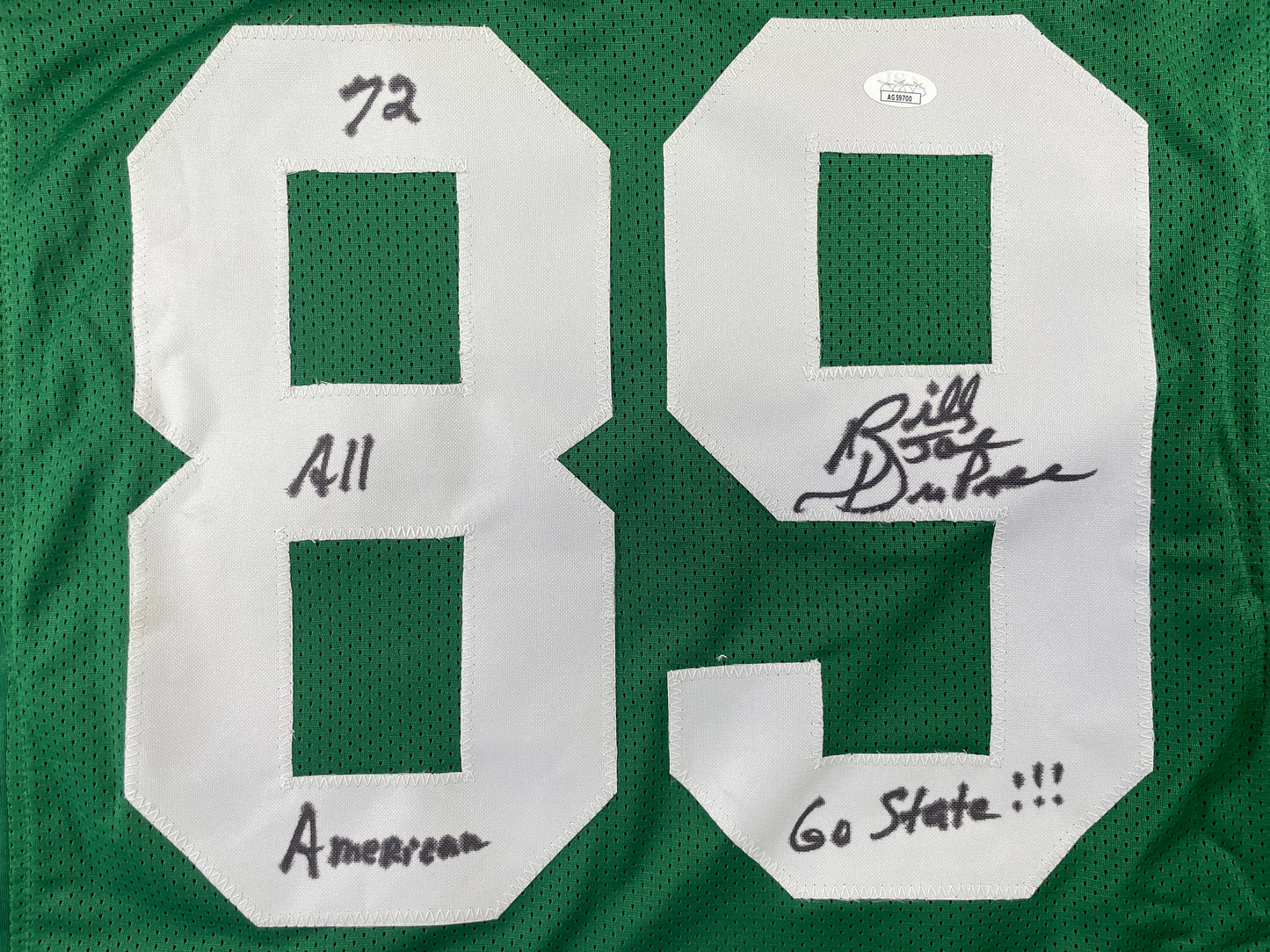 BILLY JOE DUPREE MICHIGAN STATE SPARTANS SIGNED JERSEY w/INSCs XL JSA COA