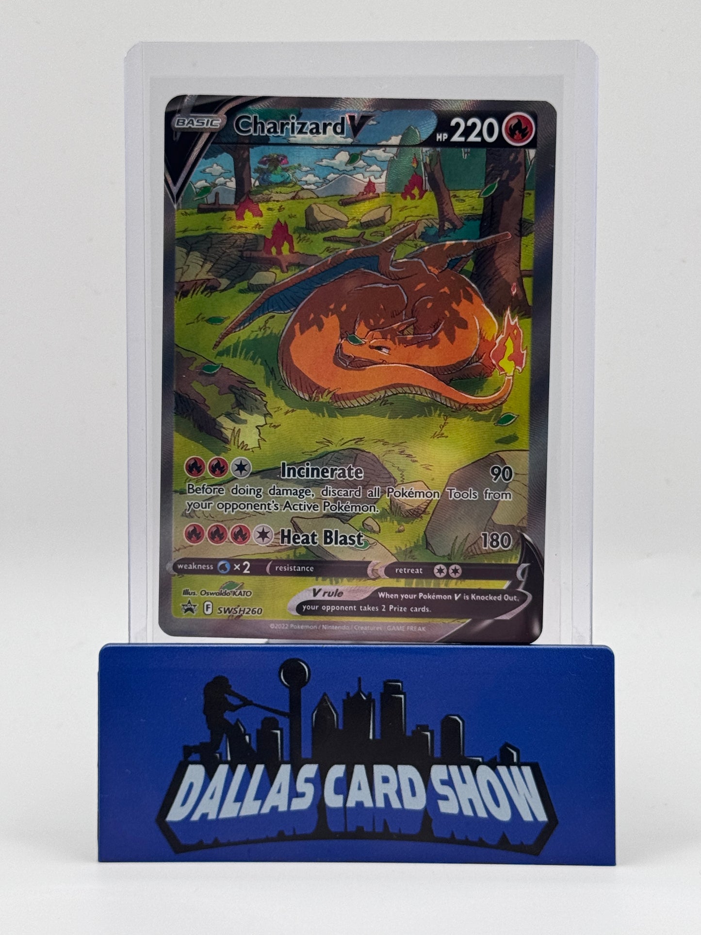 2022 Pokemon - Charizard V (Alt Art) - SWSH260 Black Star Promo NM