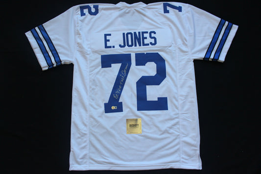 ED TOO TALL JONES DALLAS COWBOYS SIGNED HOME JERSEY BAS COA