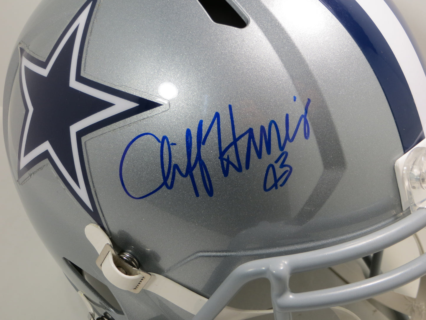 CLIFF HARRIS DALLAS COWBOYS SIGNED Riddell FULL SIZE Helmet BAS COA