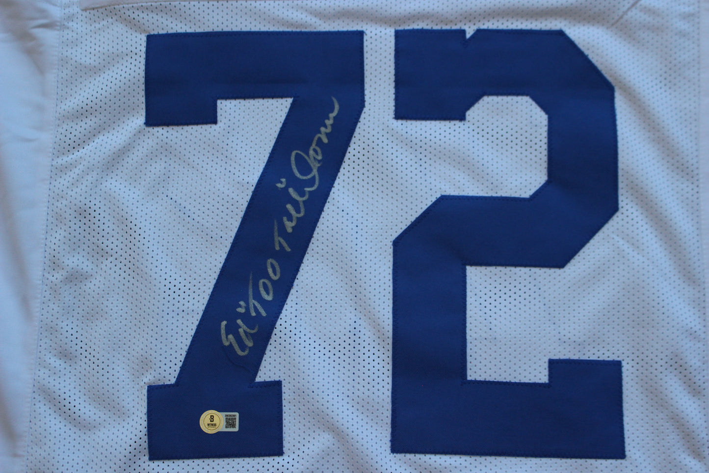 ED TOO TALL JONES DALLAS COWBOYS SIGNED HOME JERSEY BAS COA