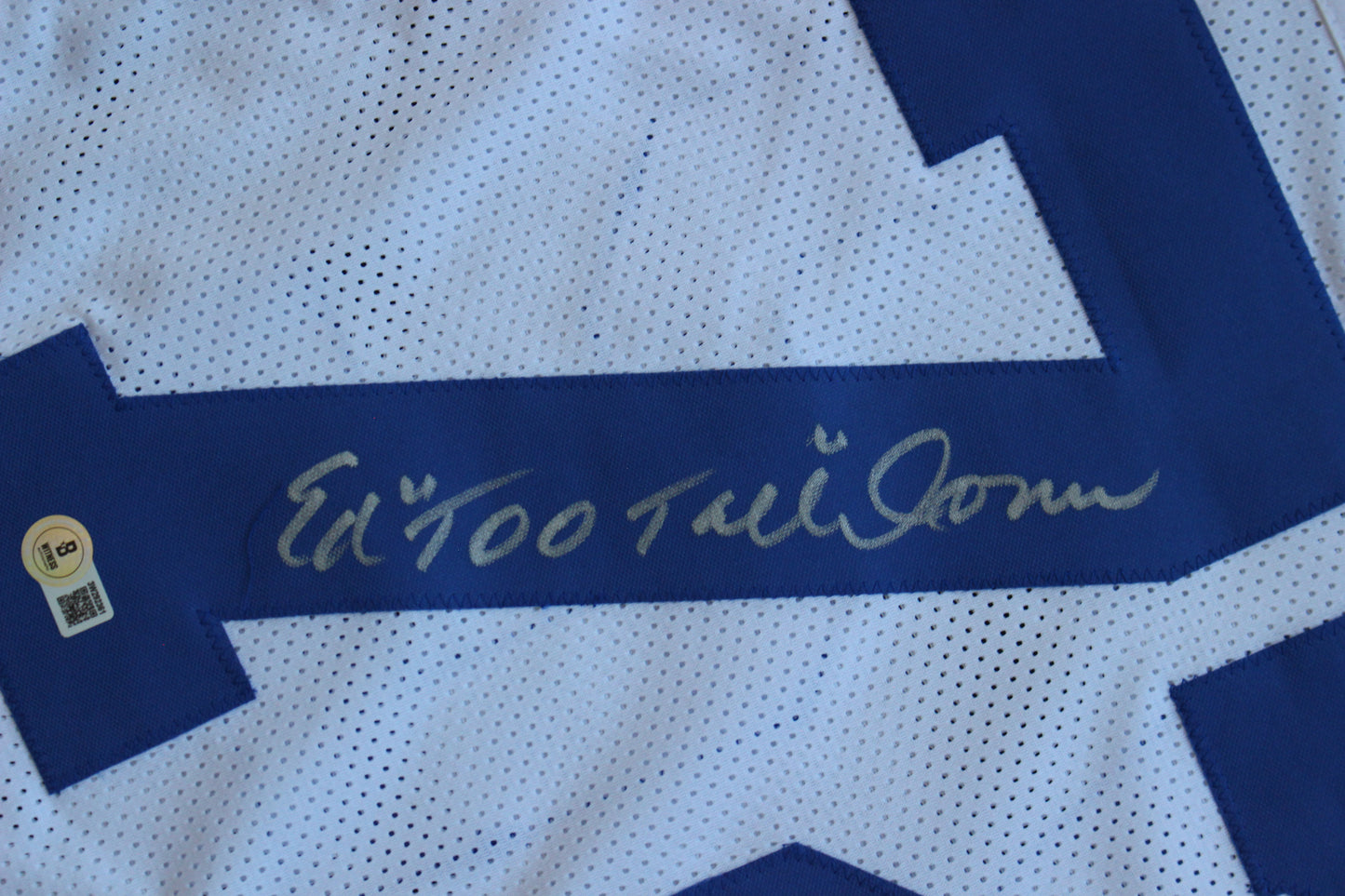 ED TOO TALL JONES DALLAS COWBOYS SIGNED HOME JERSEY BAS COA