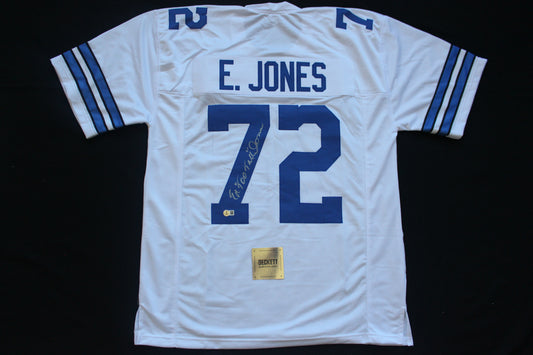 ED TOO TALL JONES DALLAS COWBOYS SIGNED HOME JERSEY BAS COA
