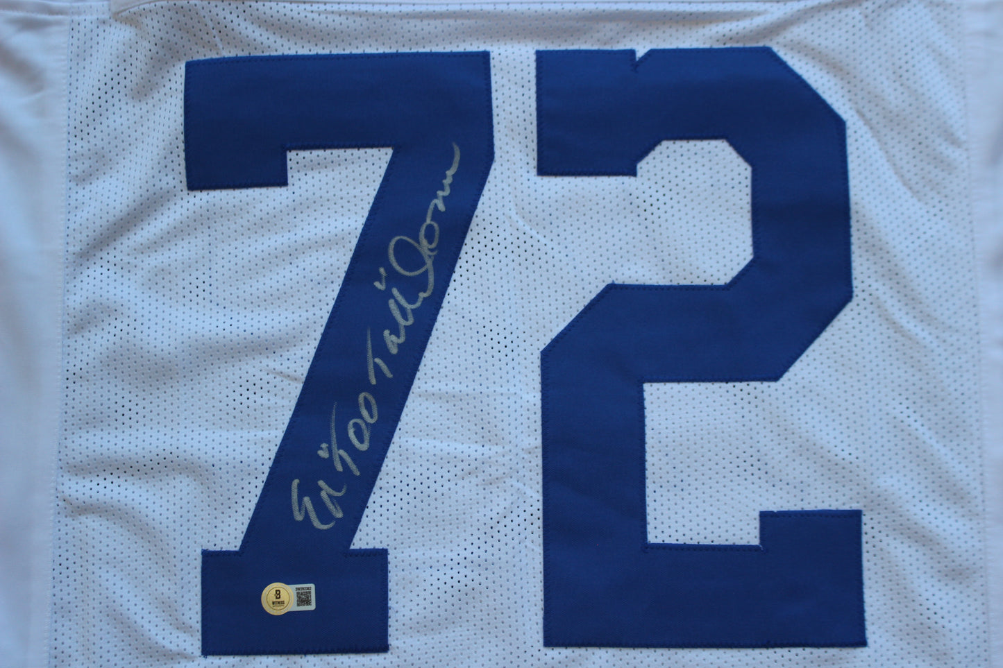 ED TOO TALL JONES DALLAS COWBOYS SIGNED HOME JERSEY BAS COA