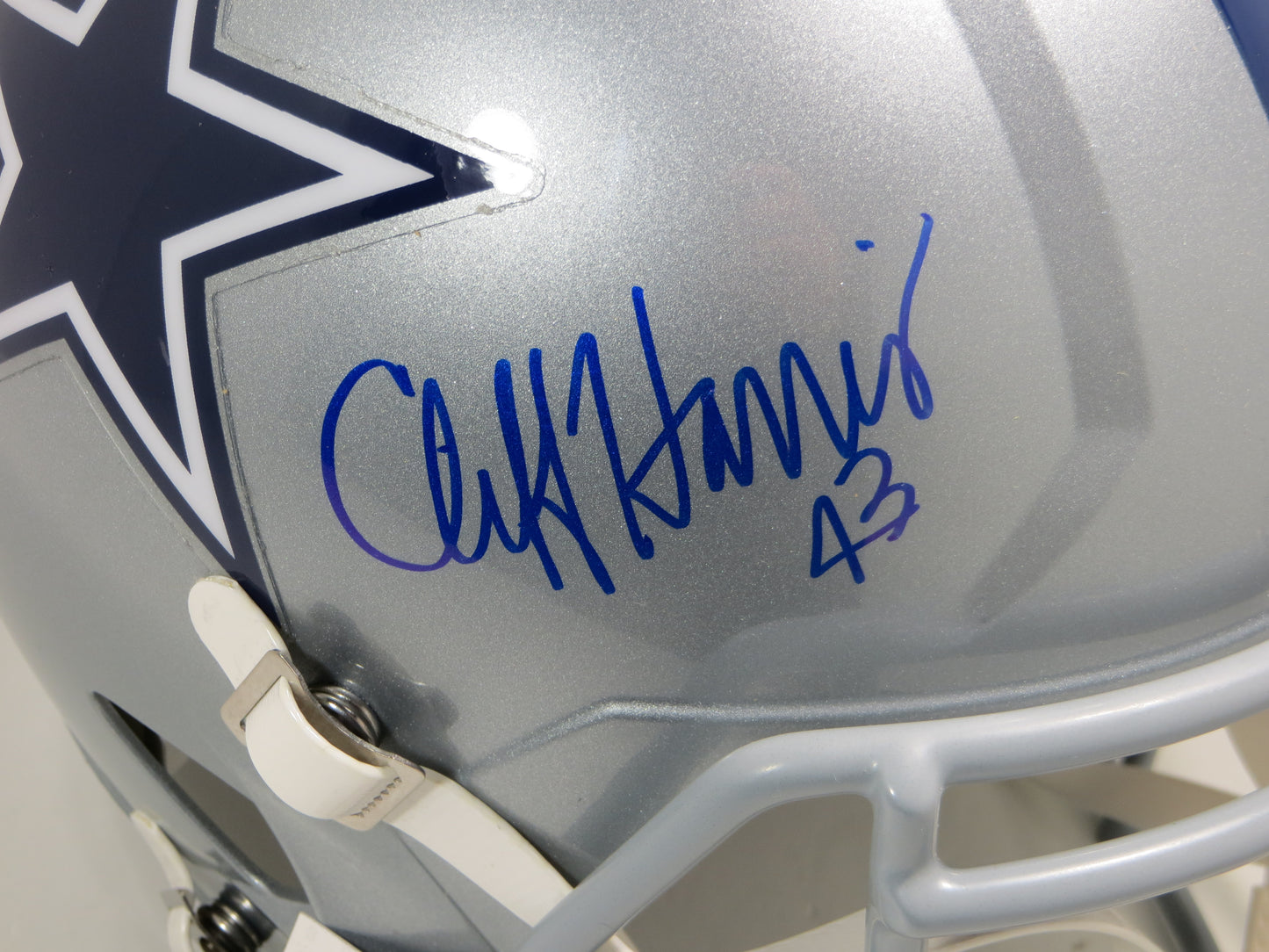 CLIFF HARRIS DALLAS COWBOYS SIGNED Riddell FULL SIZE Helmet BAS COA