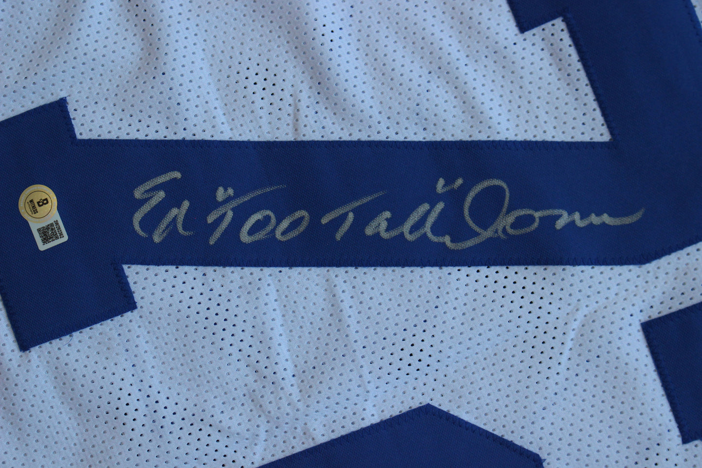 ED TOO TALL JONES DALLAS COWBOYS SIGNED HOME JERSEY BAS COA