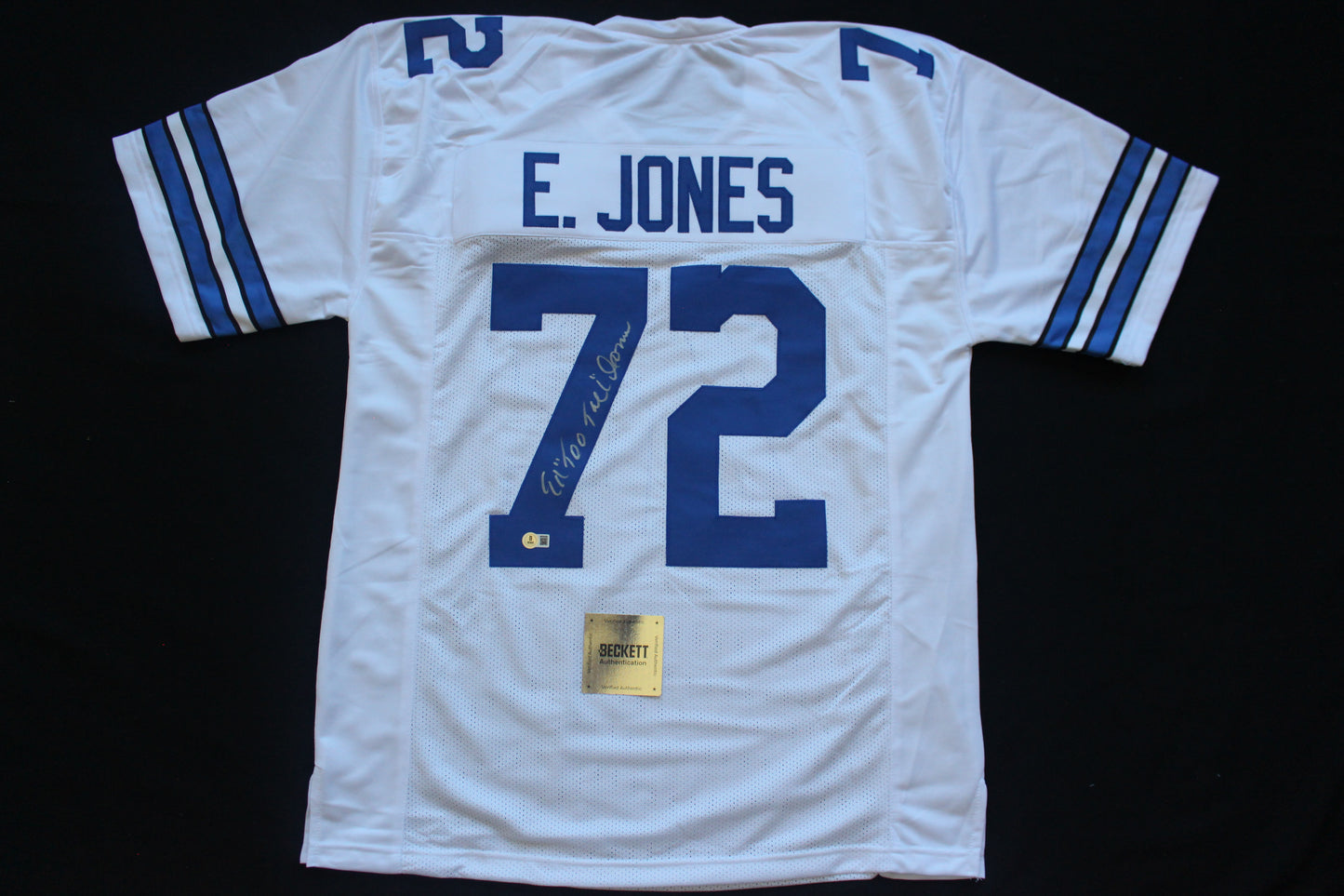 ED TOO TALL JONES DALLAS COWBOYS SIGNED HOME JERSEY BAS COA