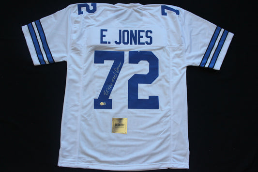ED TOO TALL JONES DALLAS COWBOYS SIGNED HOME JERSEY BAS COA