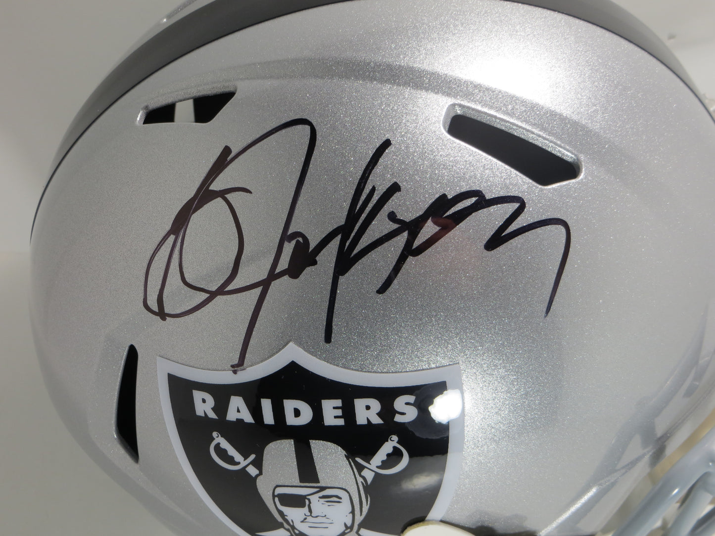 BO JACKSON SIGNED LA OAKLAND RAIDERS Riddell FULL SIZE HELMET KC Royals BAS