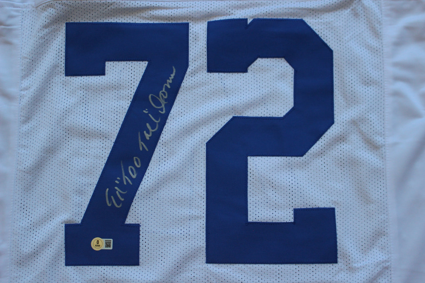 ED TOO TALL JONES DALLAS COWBOYS SIGNED HOME JERSEY BAS COA