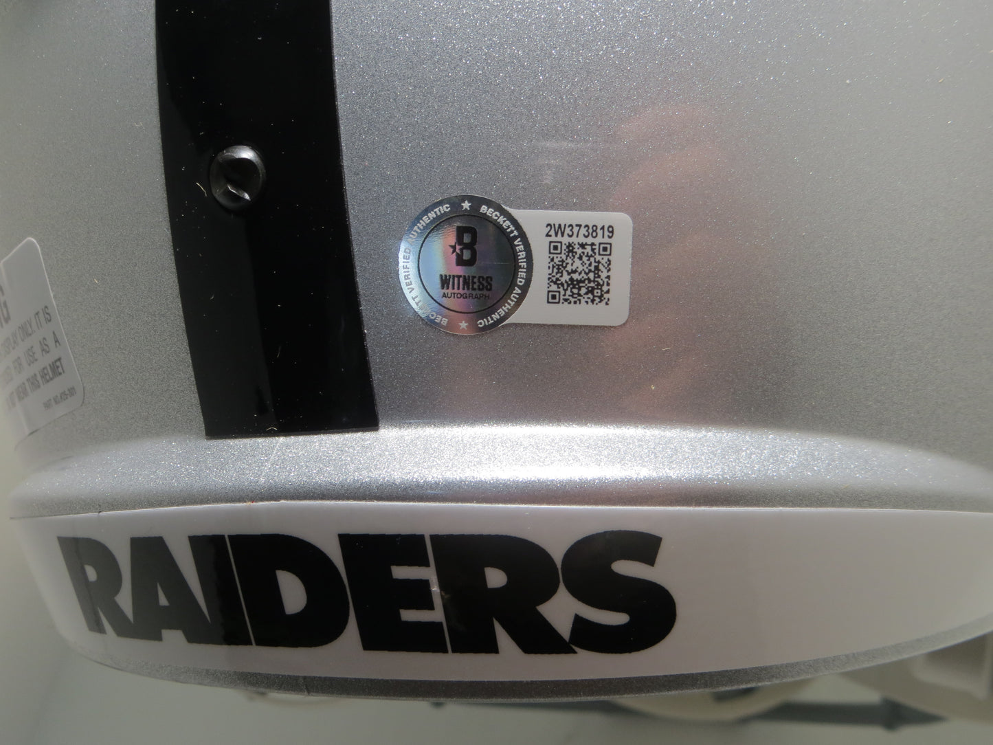 BO JACKSON SIGNED LA OAKLAND RAIDERS Riddell FULL SIZE HELMET KC Royals BAS