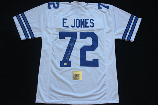 ED TOO TALL JONES DALLAS COWBOYS SIGNED HOME JERSEY BAS COA