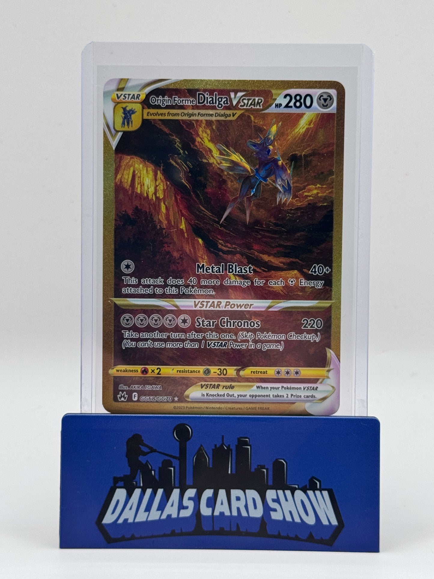2023 Pokemon - Origin Forme Dialga VSTAR (Secret) - GG68/GG70 Crown Zenith NM