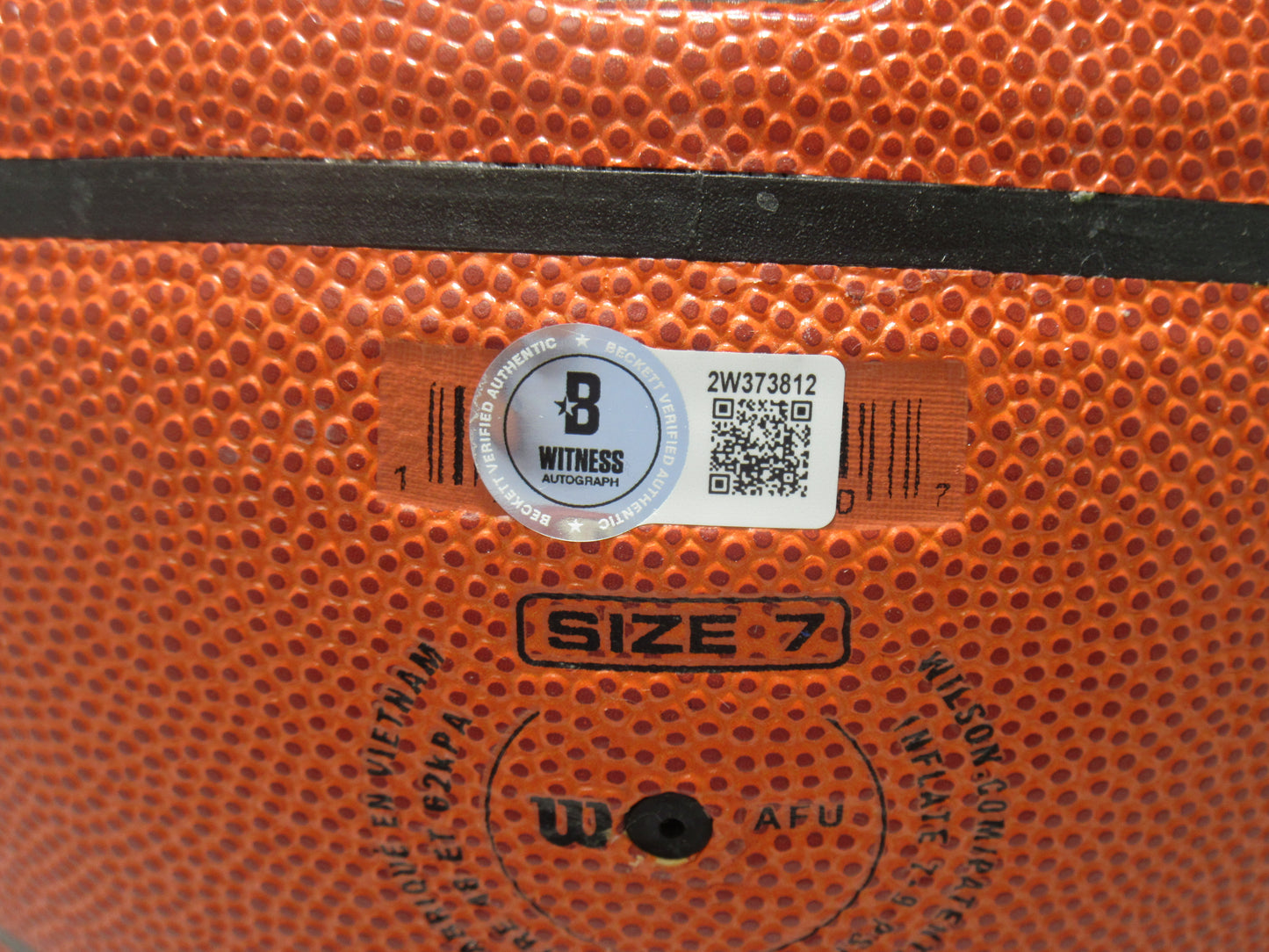 DENNIS RODMAN CHICAGO BULLS SIGNED WILSON BASKETBALL BAS COA