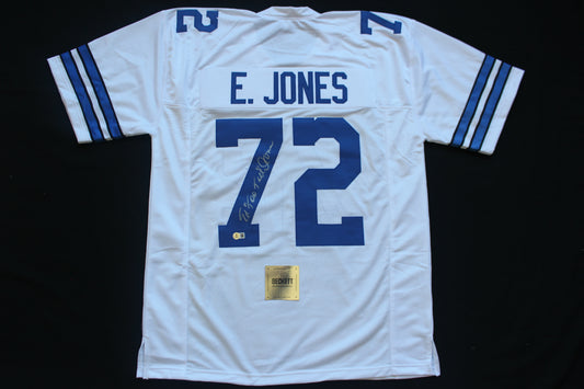 ED TOO TALL JONES DALLAS COWBOYS SIGNED HOME JERSEY BAS COA