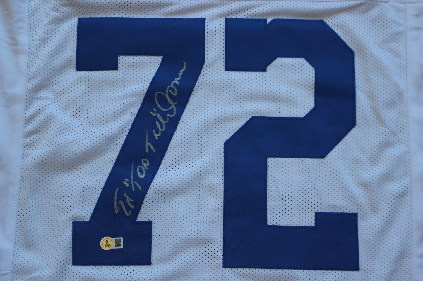 ED TOO TALL JONES DALLAS COWBOYS SIGNED HOME JERSEY BAS COA