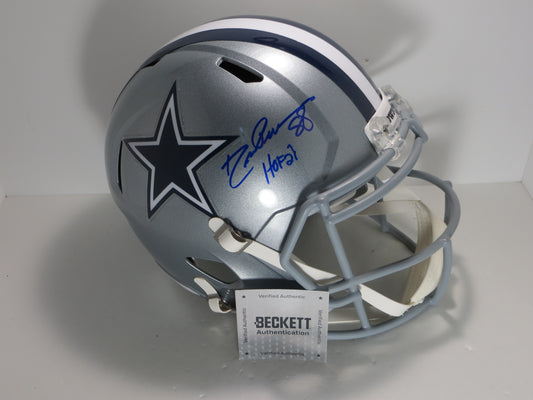 DREW PEARSON DALLAS COWBOYS SIGNED Riddell FULL SIZE Helmet w/HOF BAS COA