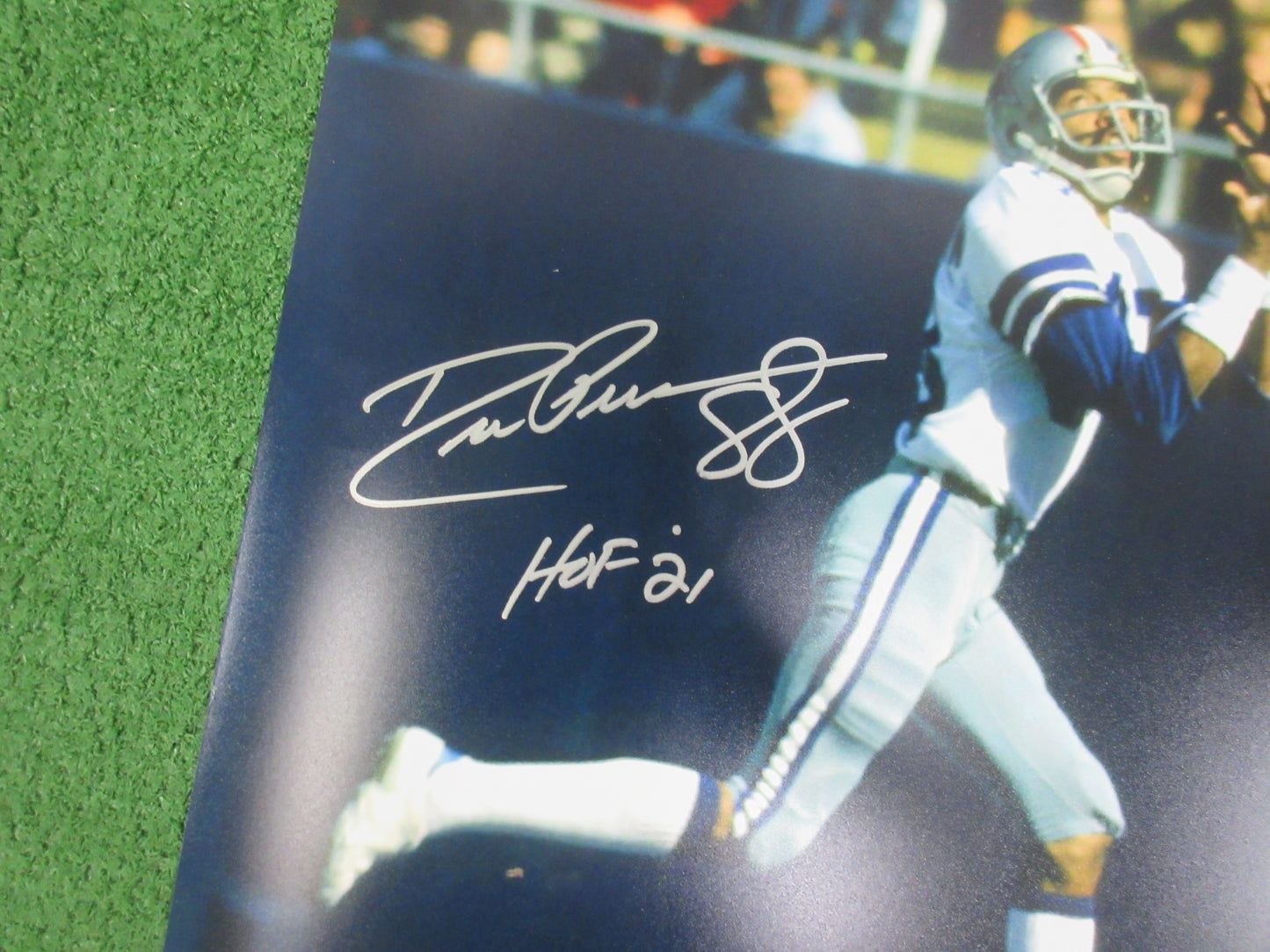 DREW PEARSON DALLAS COWBOYS SIGNED 16x20 PHOTO w/HOF 21 INSC BAS COA